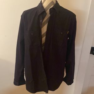 Marsh Wear navy blue corduroy shirt